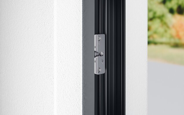 Türschnäpper Aluminiumfenstertür mit Türschnäpper