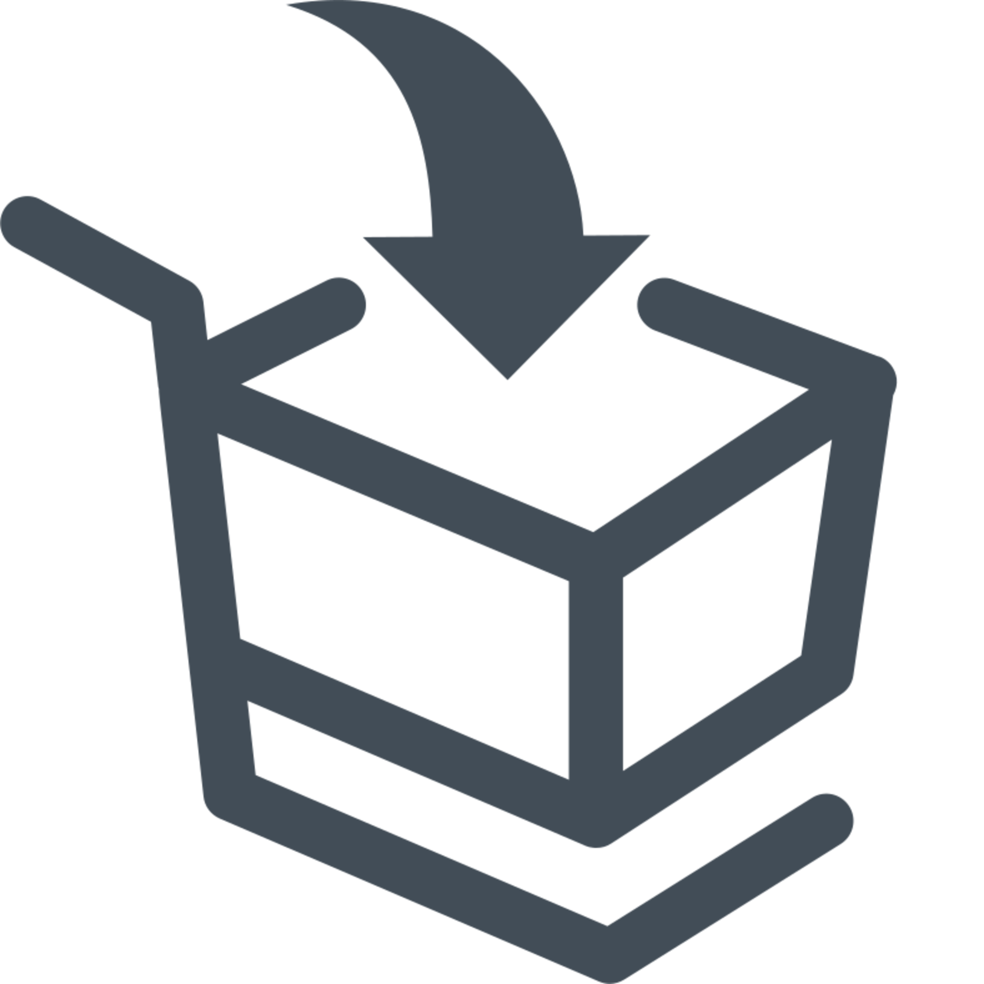 ProPoint Service – Symbol Einkaufswagen mit Pfeil nach innen, Icon für ProPoint Service